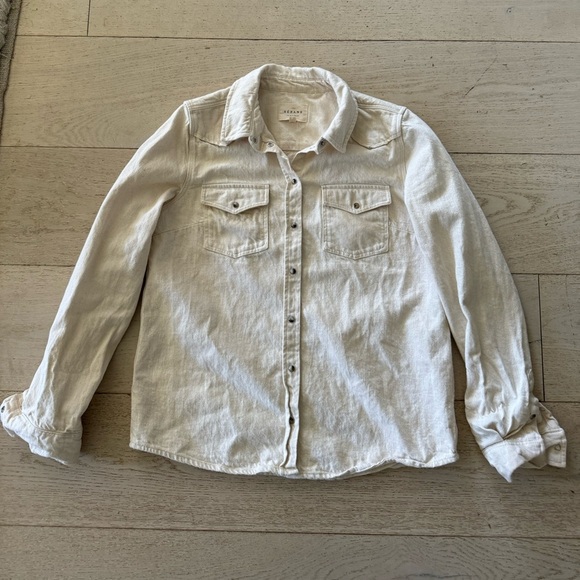 Sezane Servanne Shirt, size 36 Ecru - Picture 7 of 9